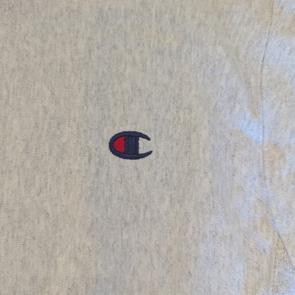 EUC Champion womens small reverse weave crewneck sweatshirt heather gray blue c